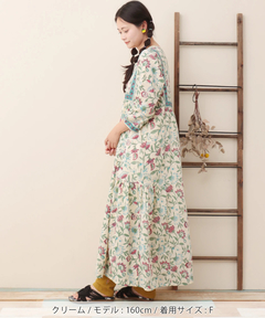 チチカカ |Shanti Shanti ブロックプリントディンティ ワンピース【WEB限定】