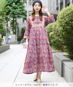 チチカカ |Shanti Shanti ブロックプリントディンティ ワンピース【WEB限定】