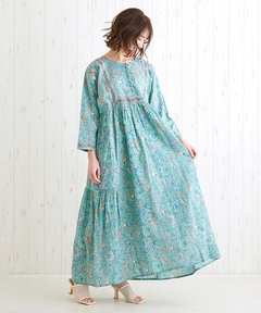 チチカカ |Shanti Shanti ブロックプリントディンティ ワンピース【WEB限定】