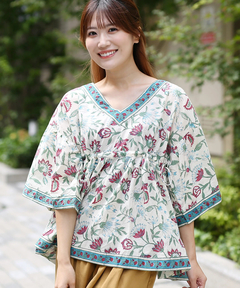 チチカカ |Shanti Shanti ブロックプリントディンティプルオーバー【WEB限定】