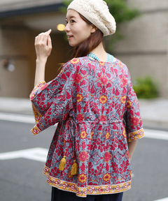 チチカカ |Shanti Shanti ブロックプリントディンティプルオーバー【WEB限定】