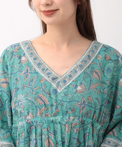 チチカカ |Shanti Shanti ブロックプリントディンティプルオーバー【WEB限定】