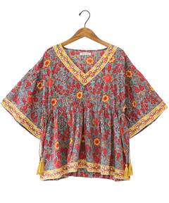 チチカカ |Shanti Shanti ブロックプリントディンティプルオーバー【WEB限定】