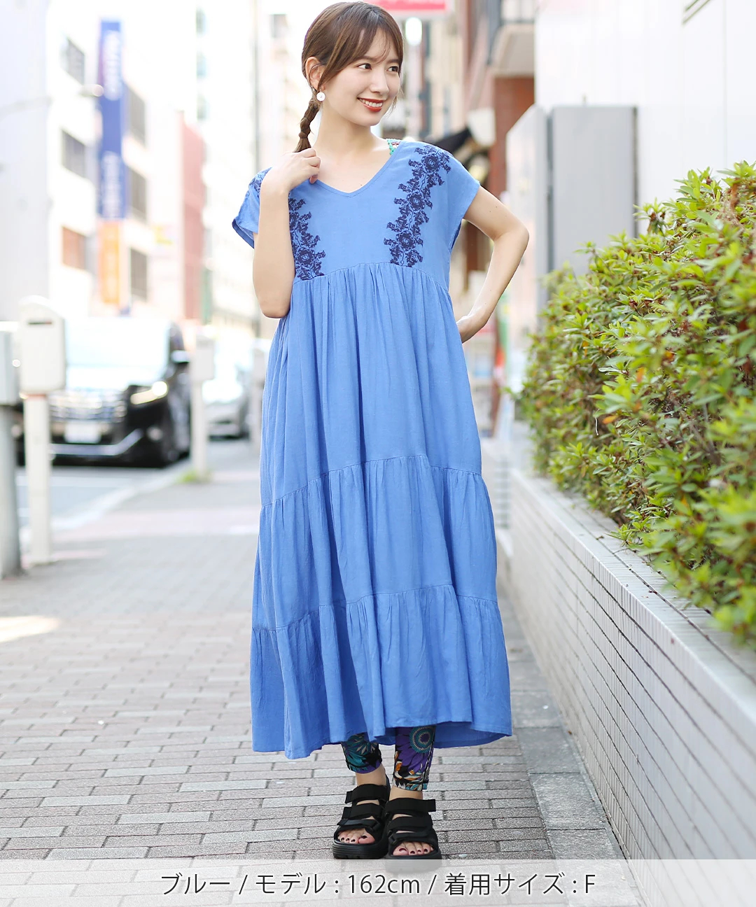 Shanti Shanti クロスステッチ刺繍ワンピース【WEB限定】 / ワンピース