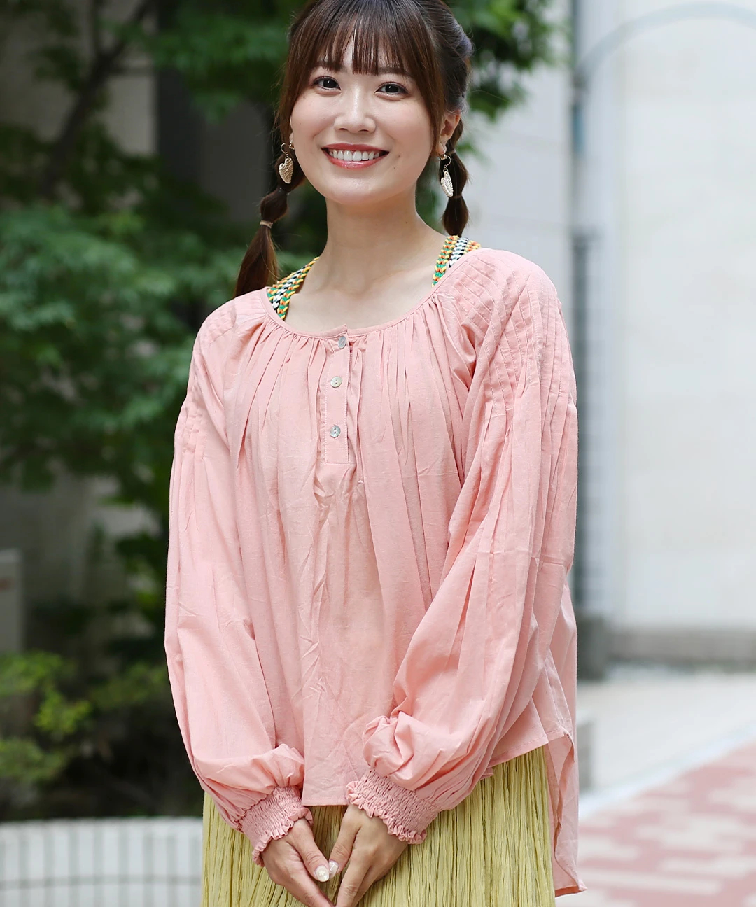 送料無料】 ナヌシュカ レディース シャツ トップス Silk top Blush-