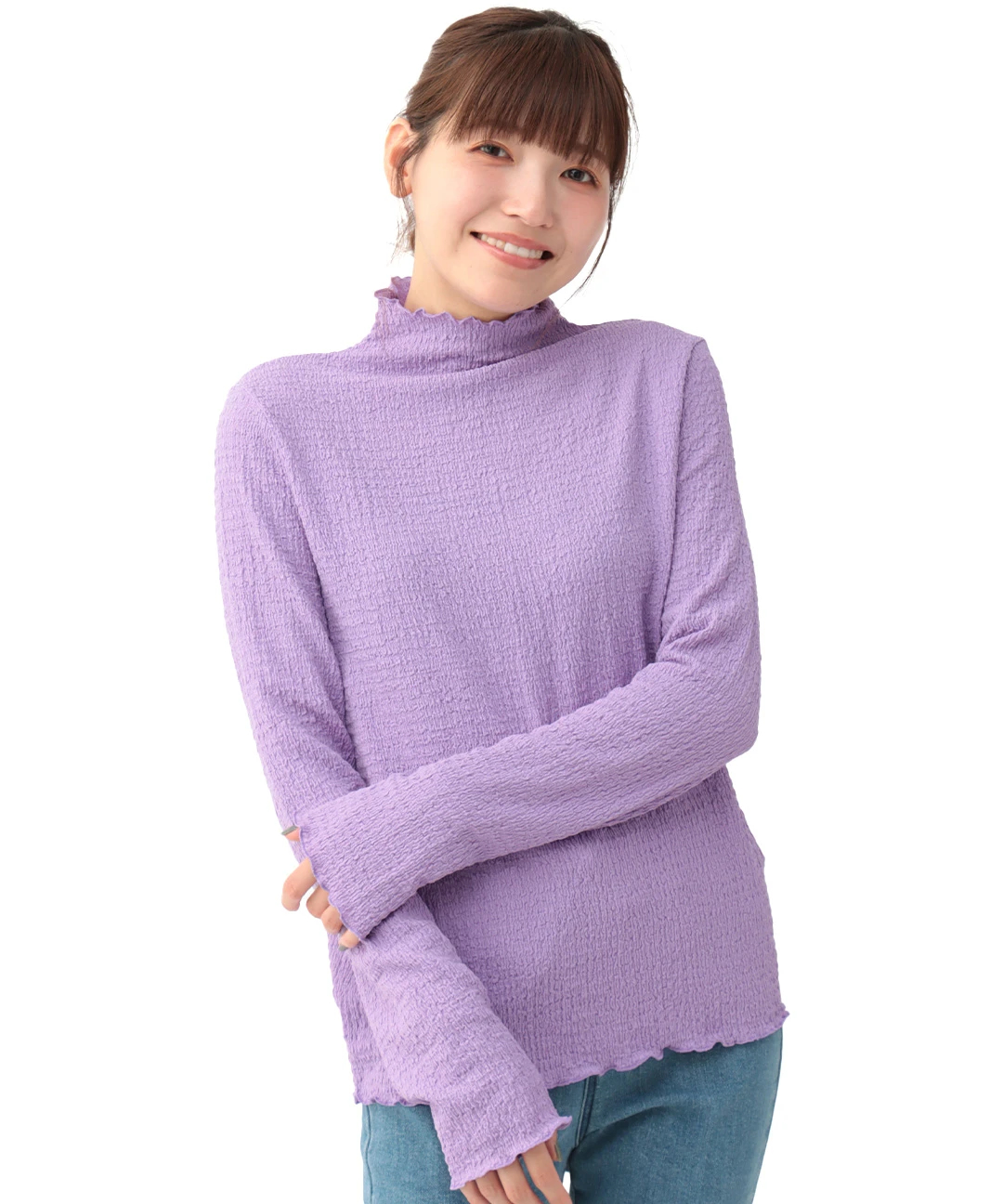 クシュクシュボトルネックTシャツ 【3月2日(月)15時までの限定価格