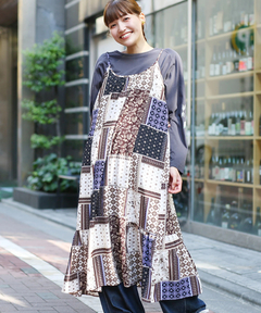 チチカカ |パッチワークプリントワンピース