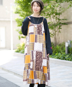 チチカカ |パッチワークプリントワンピース