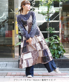 チチカカ |パッチワークプリントワンピース