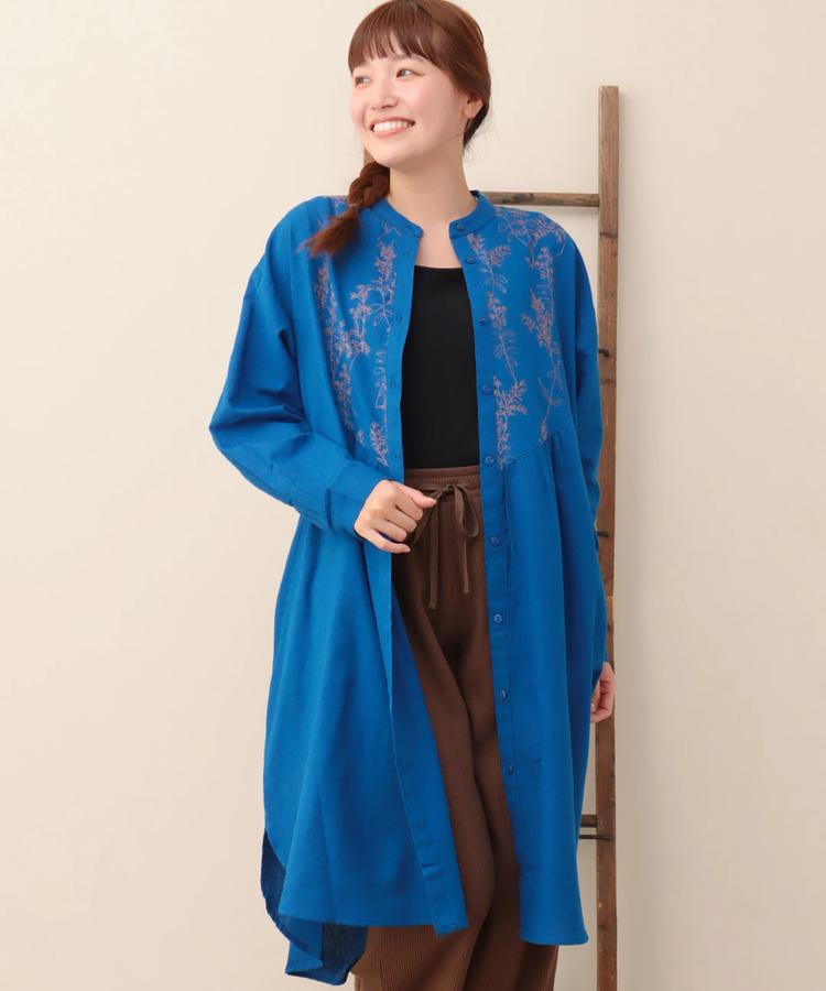 チチカカ |PORINA リーブス刺繍シャツワンピース【WEB限定】