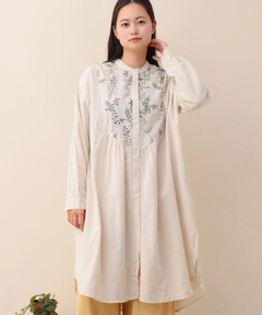 チチカカ |PORINA リーブス刺繍シャツワンピース【WEB限定】