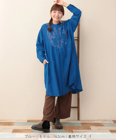 チチカカ |PORINA リーブス刺繍シャツワンピース【WEB限定】