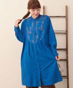 チチカカ |PORINA リーブス刺繍シャツワンピース【WEB限定】