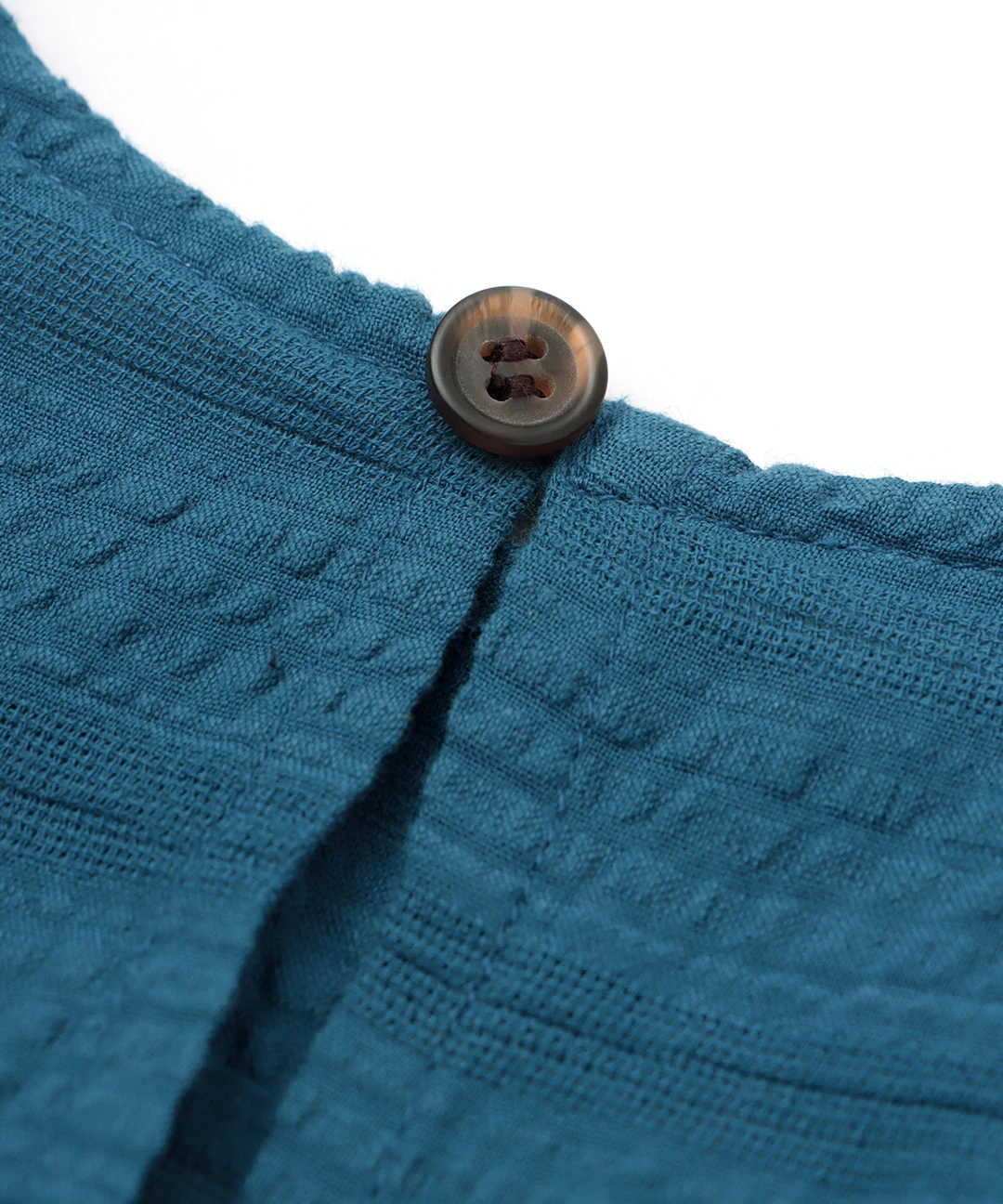 コットンサッカーストライプ刺繍ブラウス / シャツ・ブラウス