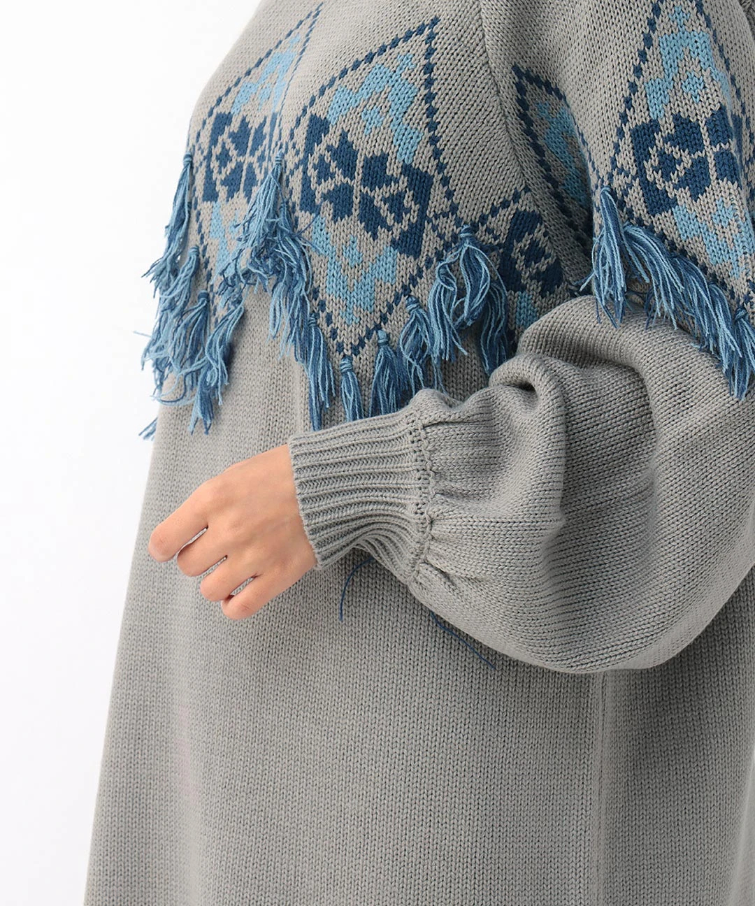 ナバホフリンジニットワンピース / ワンピース | エスニック