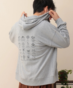 チチカカ |バックプリント裏毛ジップパーカー