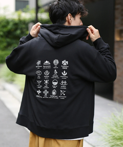 チチカカ |バックプリント裏毛ジップパーカー