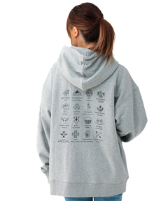 チチカカ |バックプリント裏毛ジップパーカー