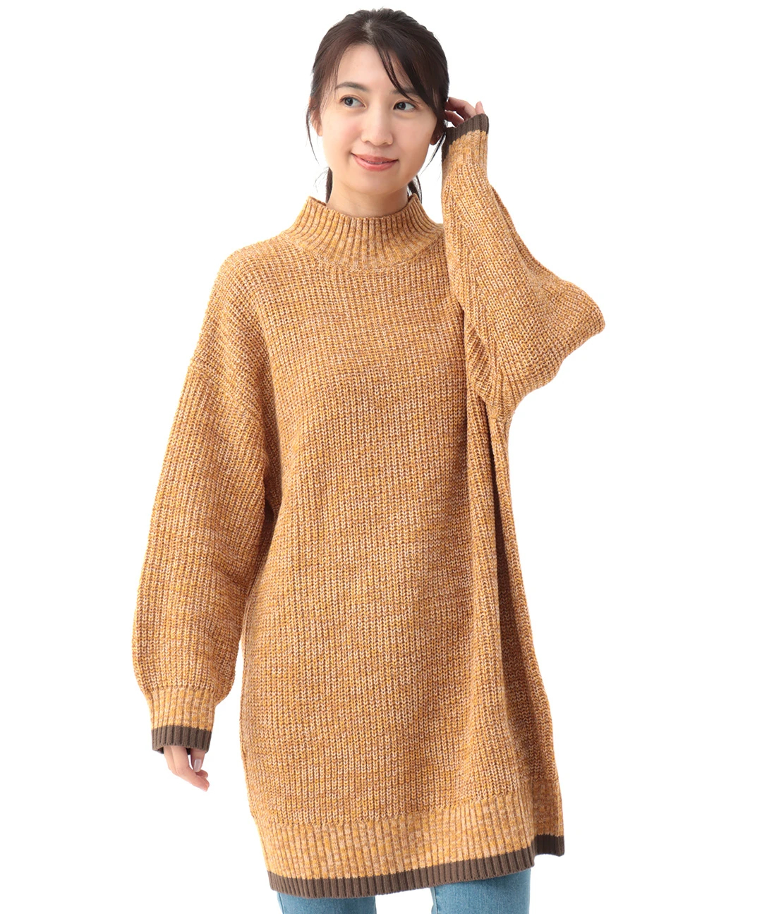 ウォッシャブルカラーミックスニットワンピース / ワンピース