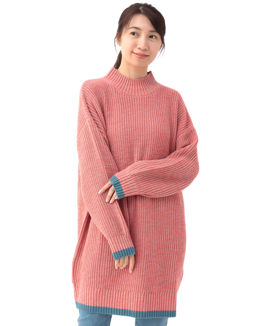 日本未入荷♪【HOBBS】チュニックワンピース◇華やかカラフル ウォッシャブルカラーミックスニットワンピース / ワンピース