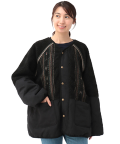 チチカカ |ボアキルトコンビチマヨ刺繍コート