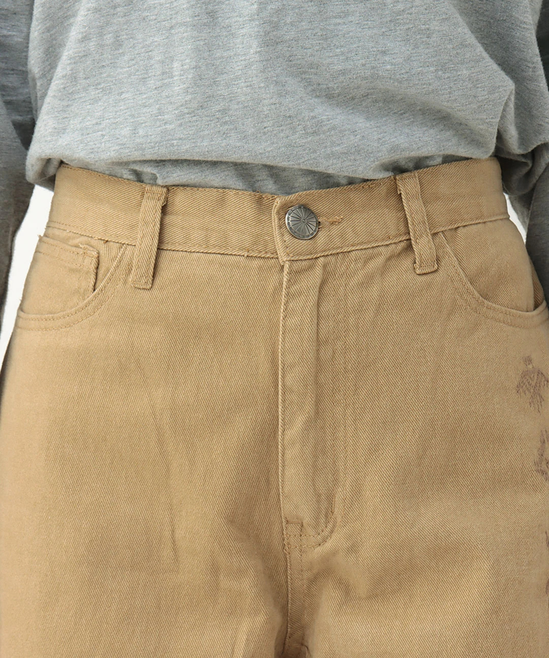 綿ツイルシンボル刺繍ワイドパンツ / パンツ | エスニックファッション