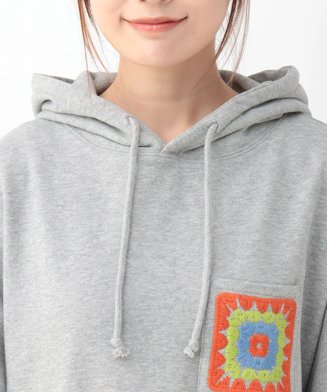 パーカー クロシェ刺繍スウェットプルパーカー レディース クロシェ刺繍スウェットプルパーカー【8月5日(火)15時までの限定