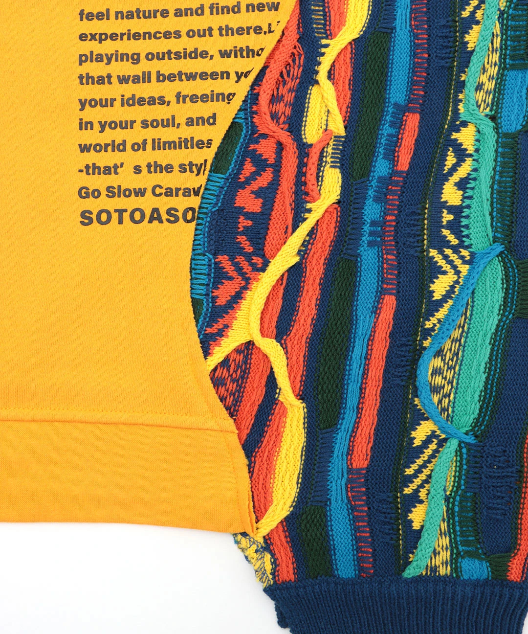 完売品✨ゴースローキャラバン スウェット クレイジーニット XL ジャガード 完売品✨ゴースローキャラバン スウェット クレイジーニット XL