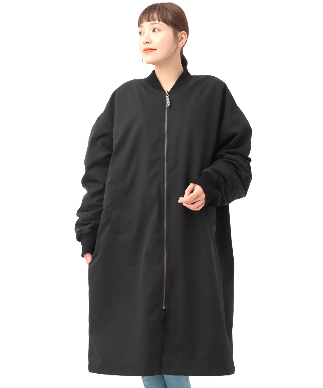 裏地配色ロングMA-1(大きいサイズ) / コート | エスニックファッション 
