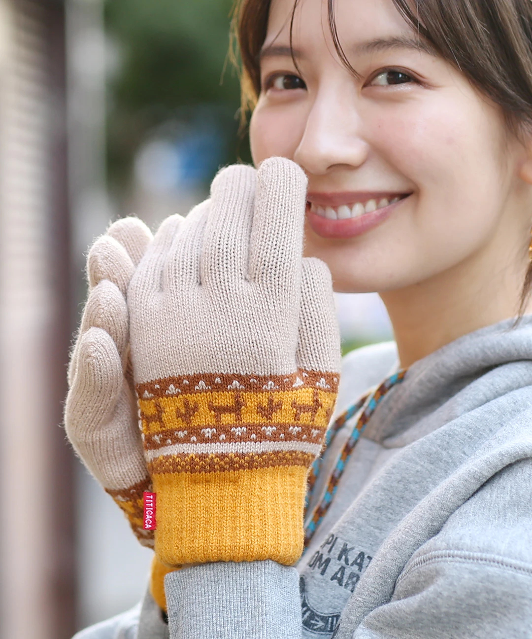 アニマルボーダー手袋 / 手袋・アームカバー | エスニックファッション