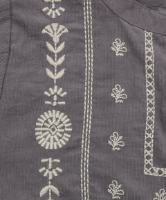 チチカカ |メヒコフロルコーデュロイ刺繍チュニック