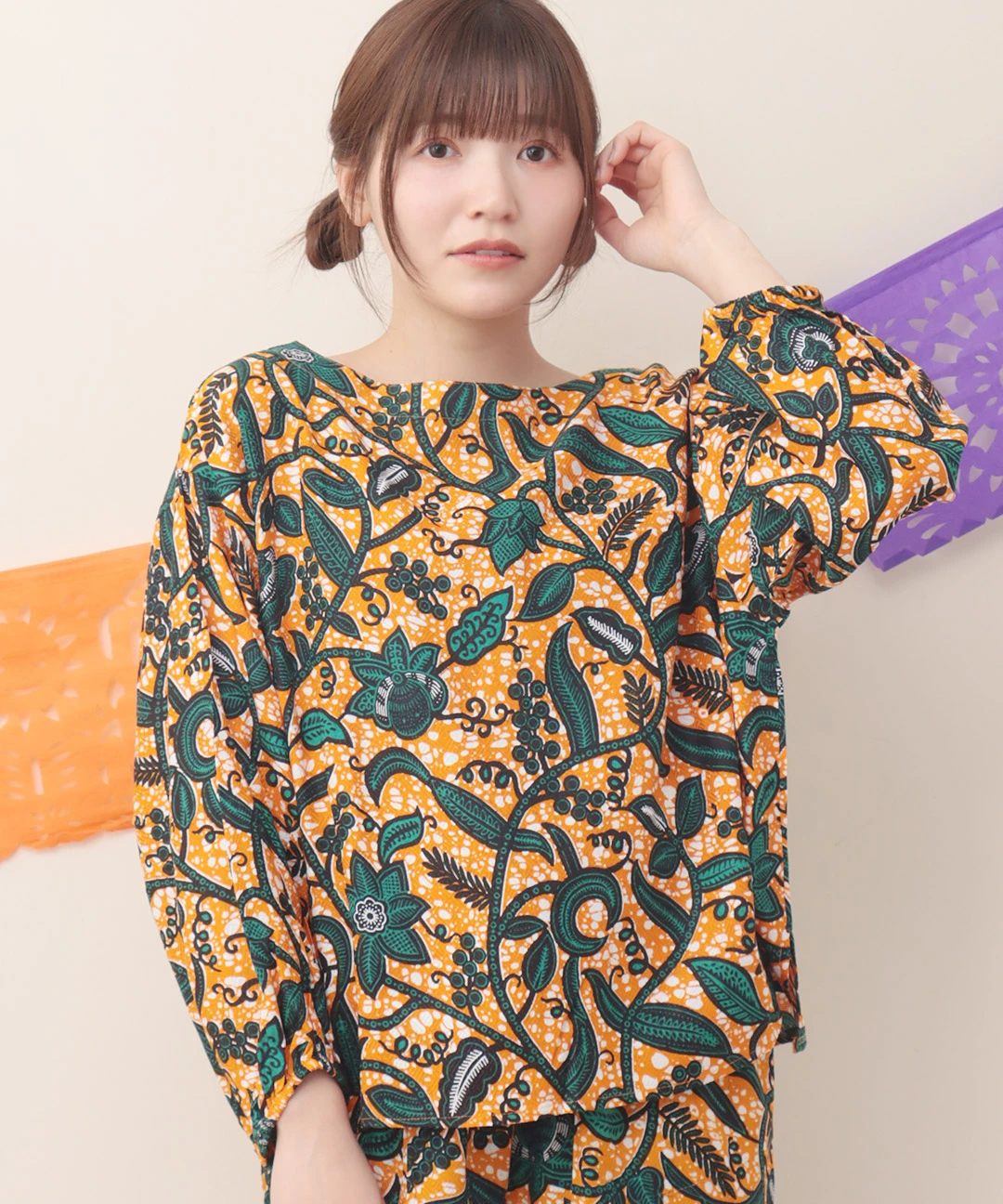 Shanti Shanti アフリカンジャカードプルオーバー【WEB限定