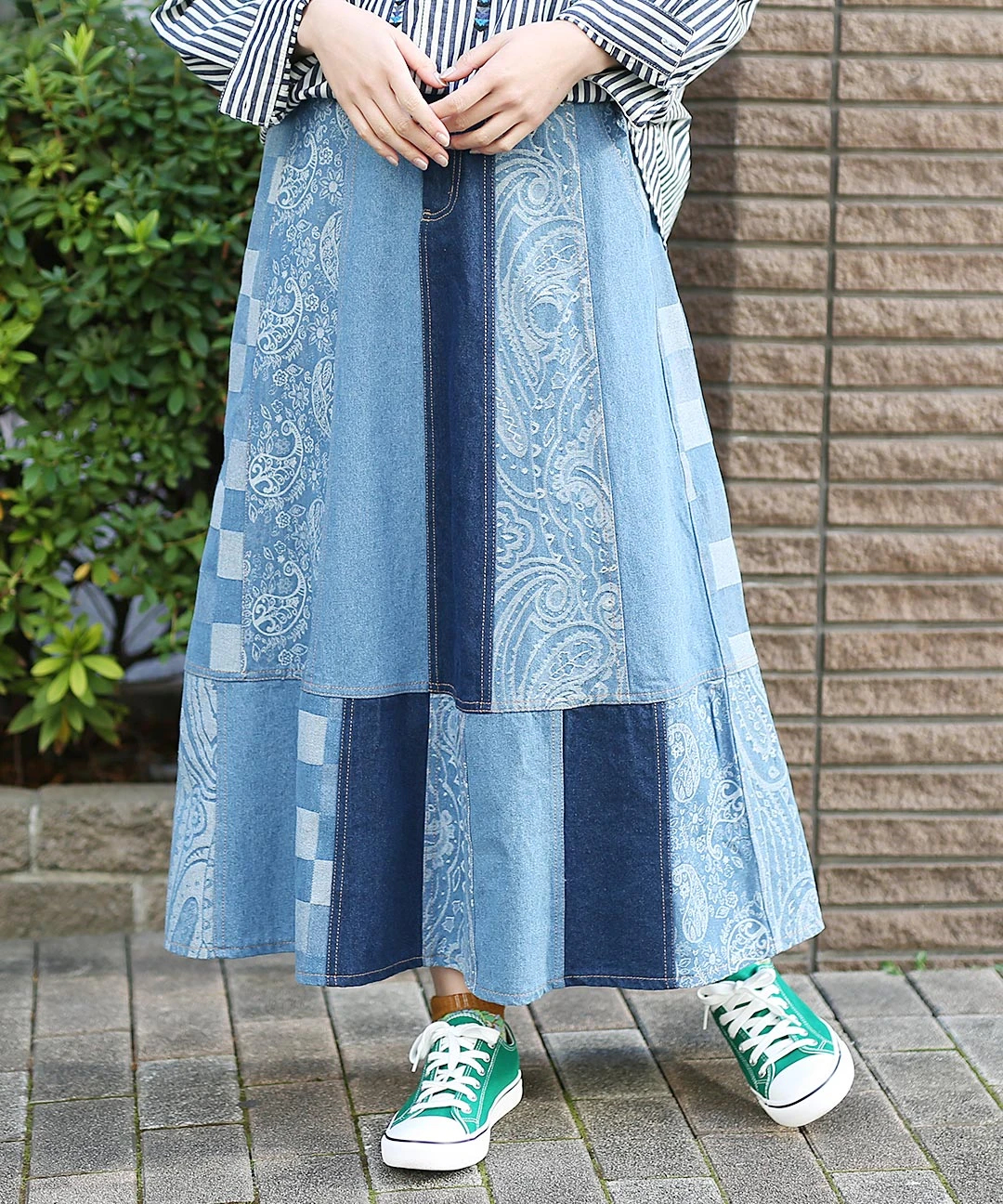 PACHWORK DENIM SKIRT デニムスカート - その他