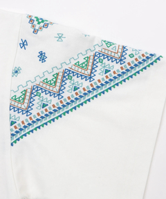 チチカカ |バンダナスリーブ刺繍Tシャツ