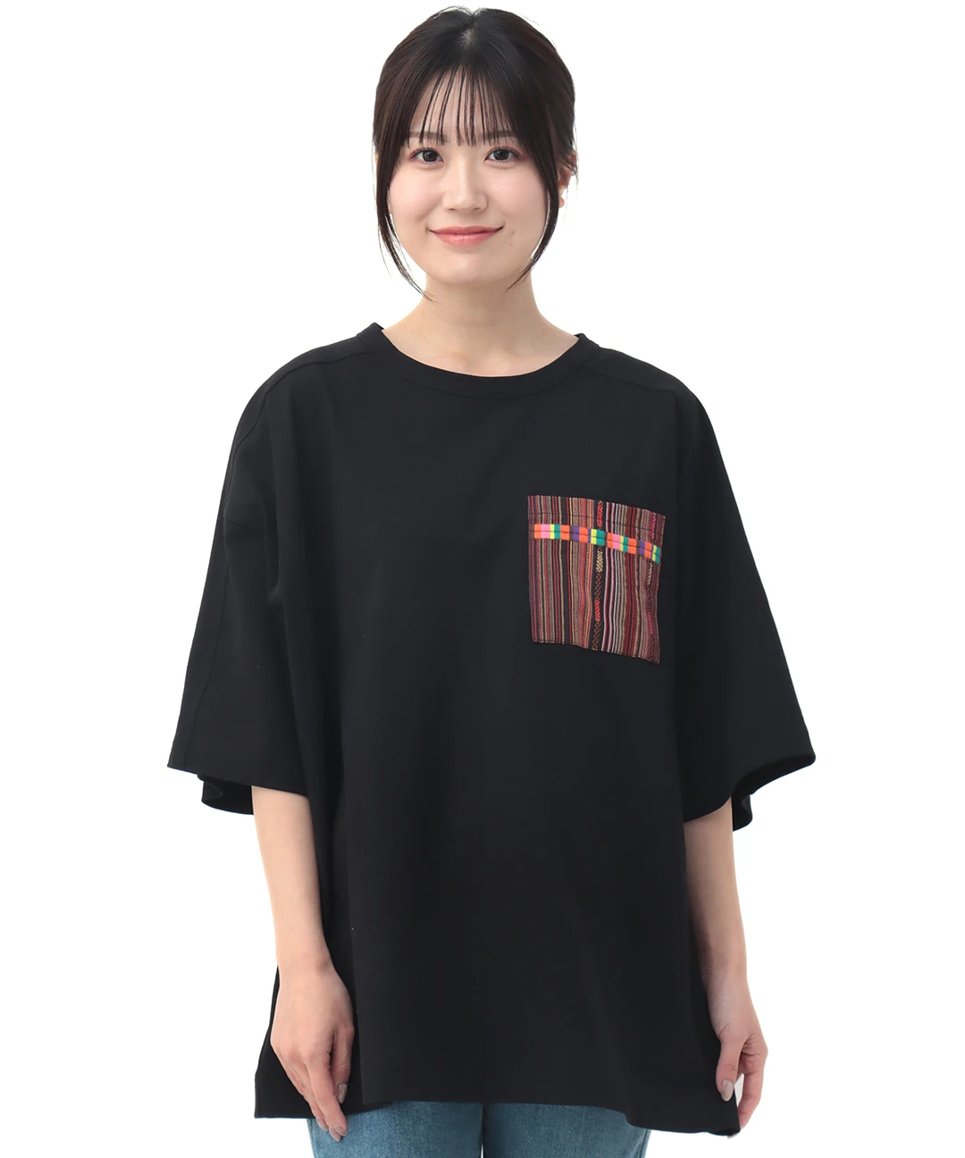 ジャカードポケットコルテ刺繍Tシャツ / Tシャツ・カットソー