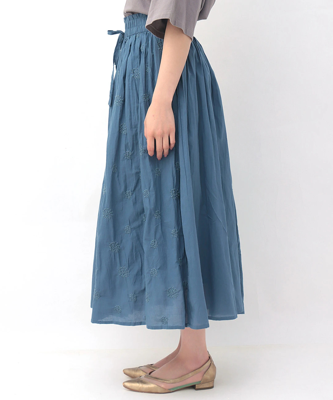 フラワー刺繍スカート(大きいサイズ)【5月12日(月)15時までの