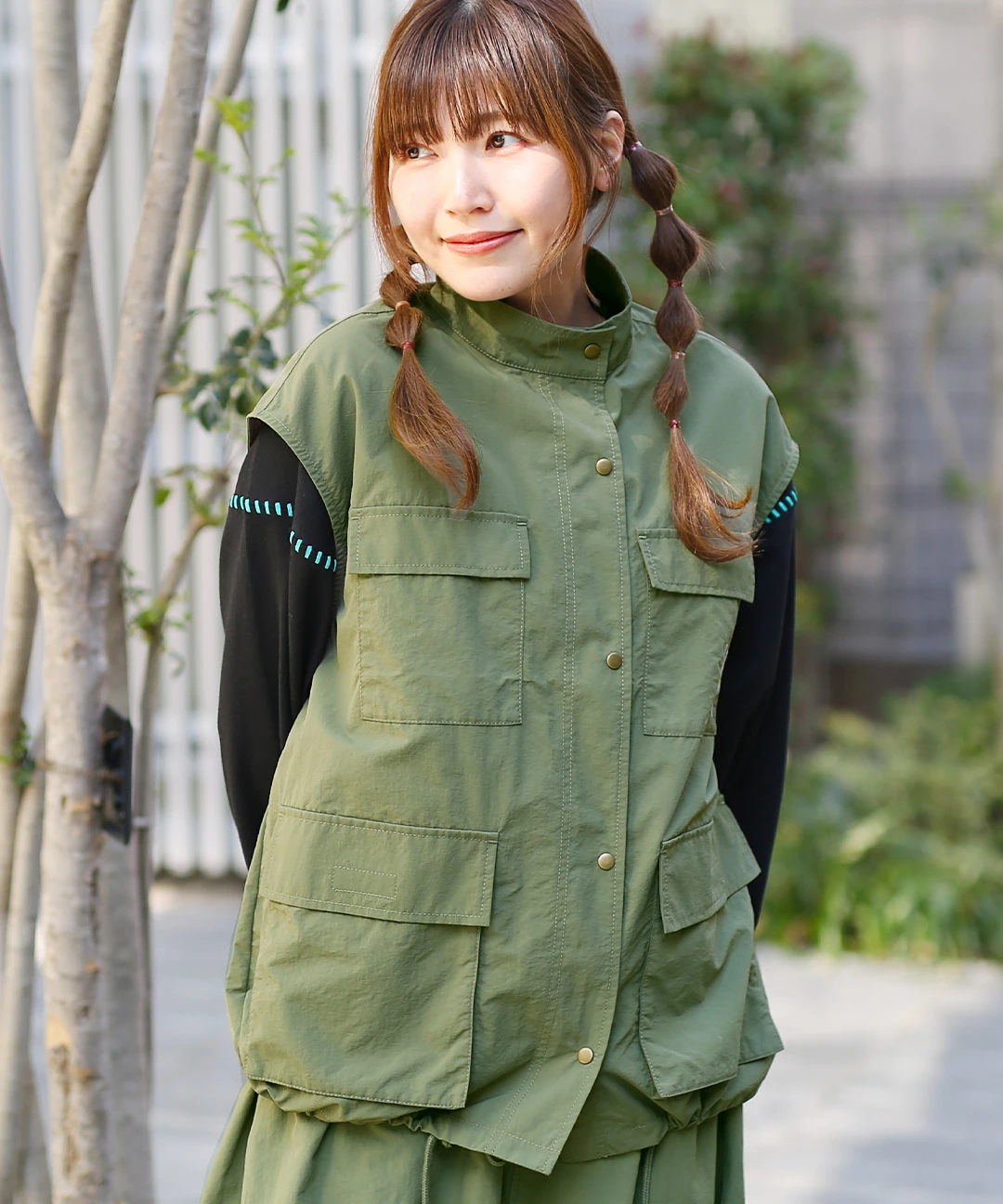 ★ちか★ ナイロンワークベスト / カーディガン・羽織り | エスニック