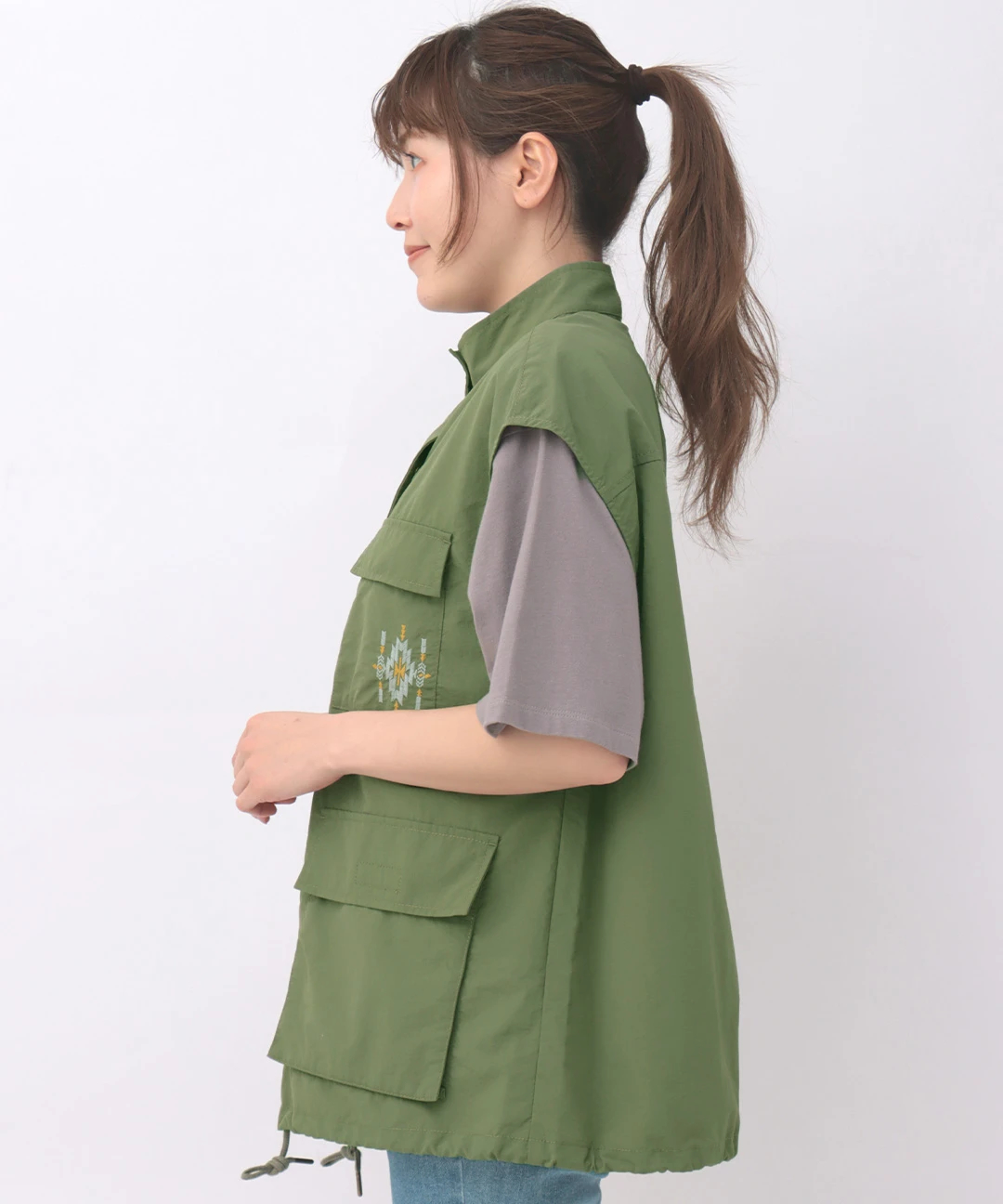 ナイロンワークベスト / カーディガン・羽織り | エスニック