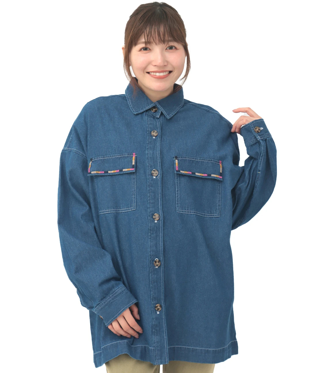 ANIECAアニーカデニムシャツBlue 在庫なし】Denim Shirt/デニムシャツ | トップス | ANIECA ONLINE