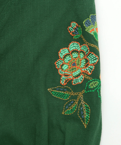 チチカカ |ウォッシャブルレーヨン麻刺繍ワンピース