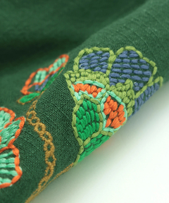 チチカカ |ウォッシャブルレーヨン麻刺繍ワンピース