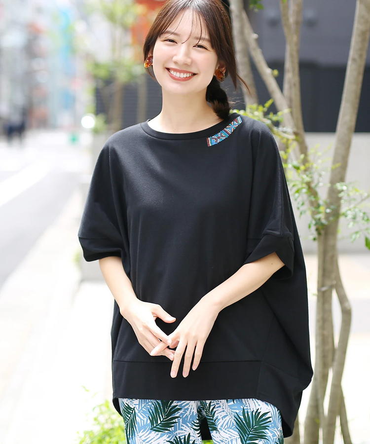 チチカカ |ドルマンコクーン刺繍プルオーバー
