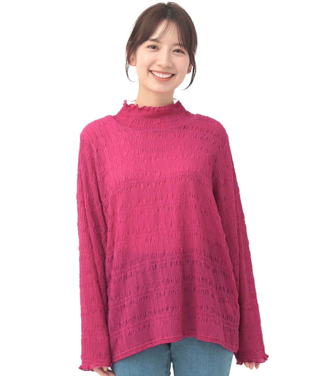 シアーハイネックTシャツ(大きいサイズ)【5月12日(月)15時までの