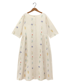 チチカカ |PORINA フルール刺繍綿麻ワンピース【WEB限定】