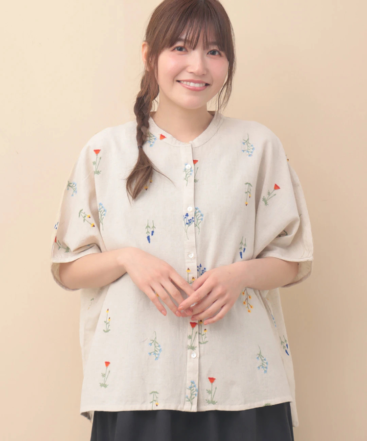 チチカカ |PORINA フルール刺繍綿麻ブラウス【WEB限定】