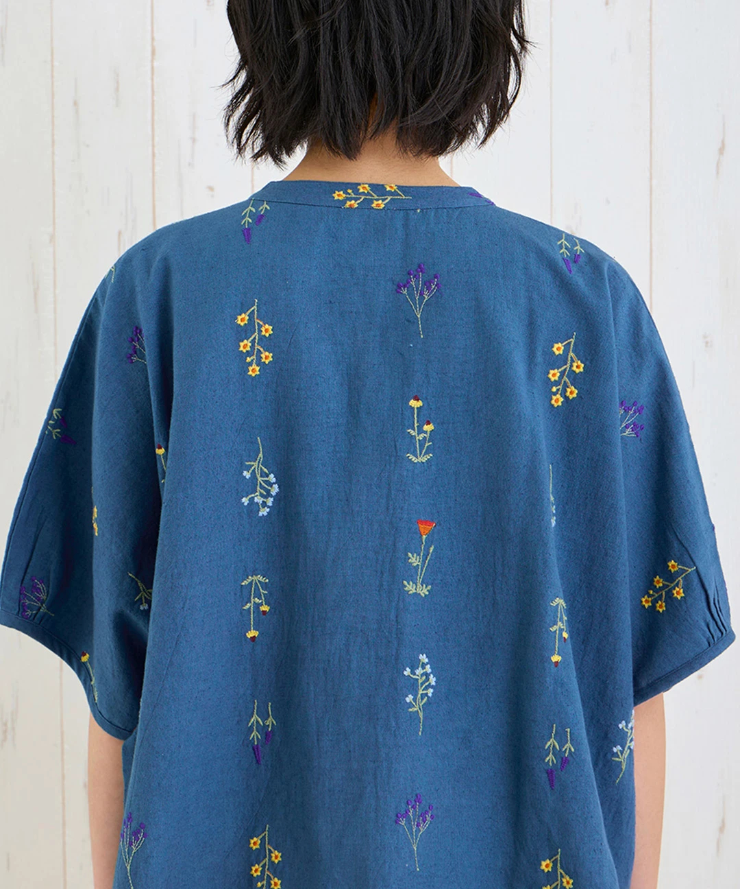 PORINA ポリーナ ブラウス フルール シャツ トップス チュニック レディース 刺繍  インド 綿 ハンドメイド アジアン エスニック PORINA フルール刺繍ブラウス【WEB限定】 / シャツ・ブラウス