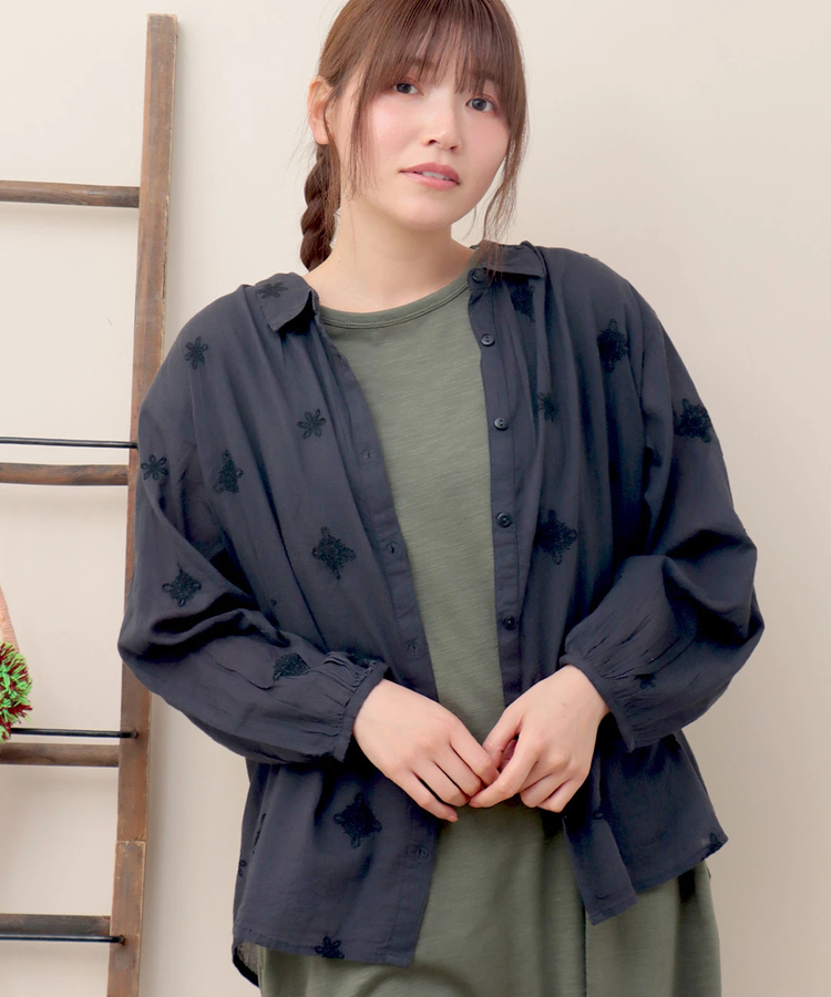 チチカカ |PORINA クリスタル刺繍コットンシャツ【WEB限定】