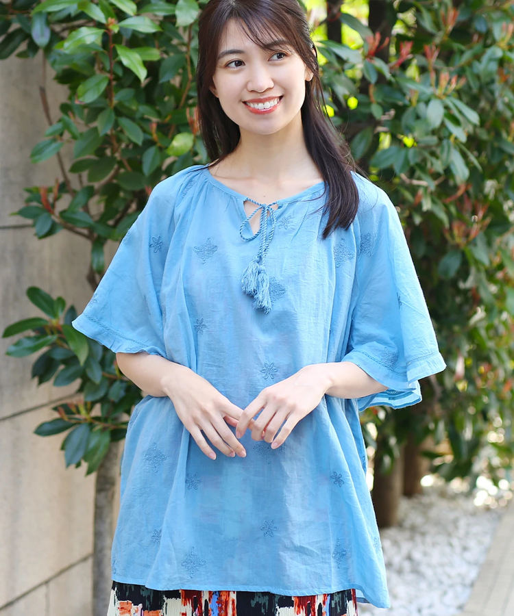 チチカカ |PORINA クリスタル刺繍五分袖プルオーバー【WEB限定】