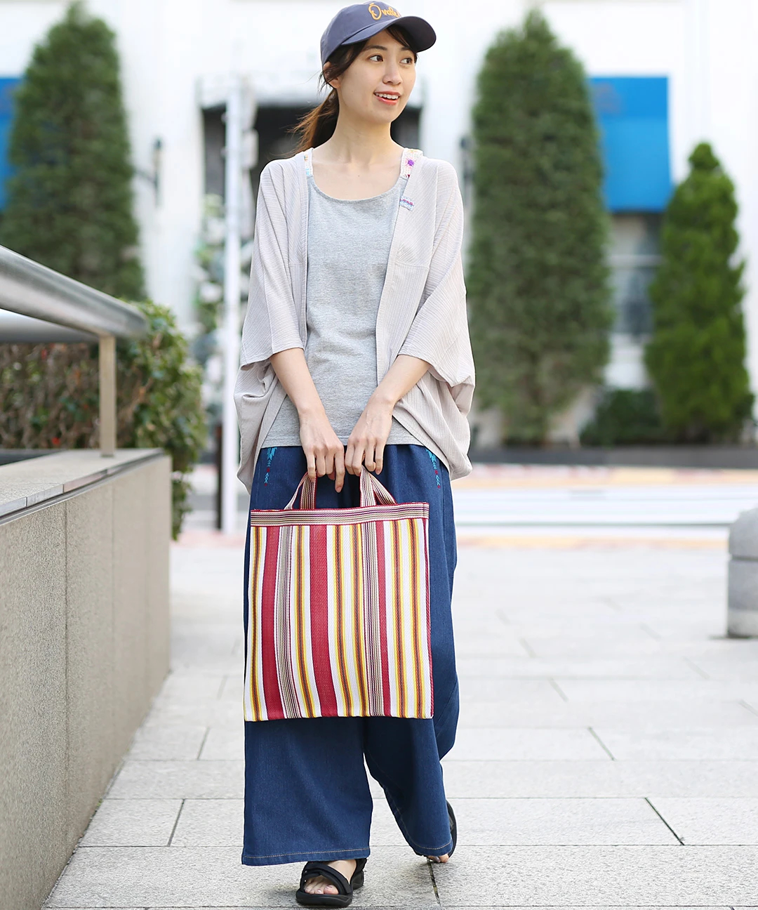 ストライプ フラットトートバッグ【WEB限定】 / トート・エコバッグ
