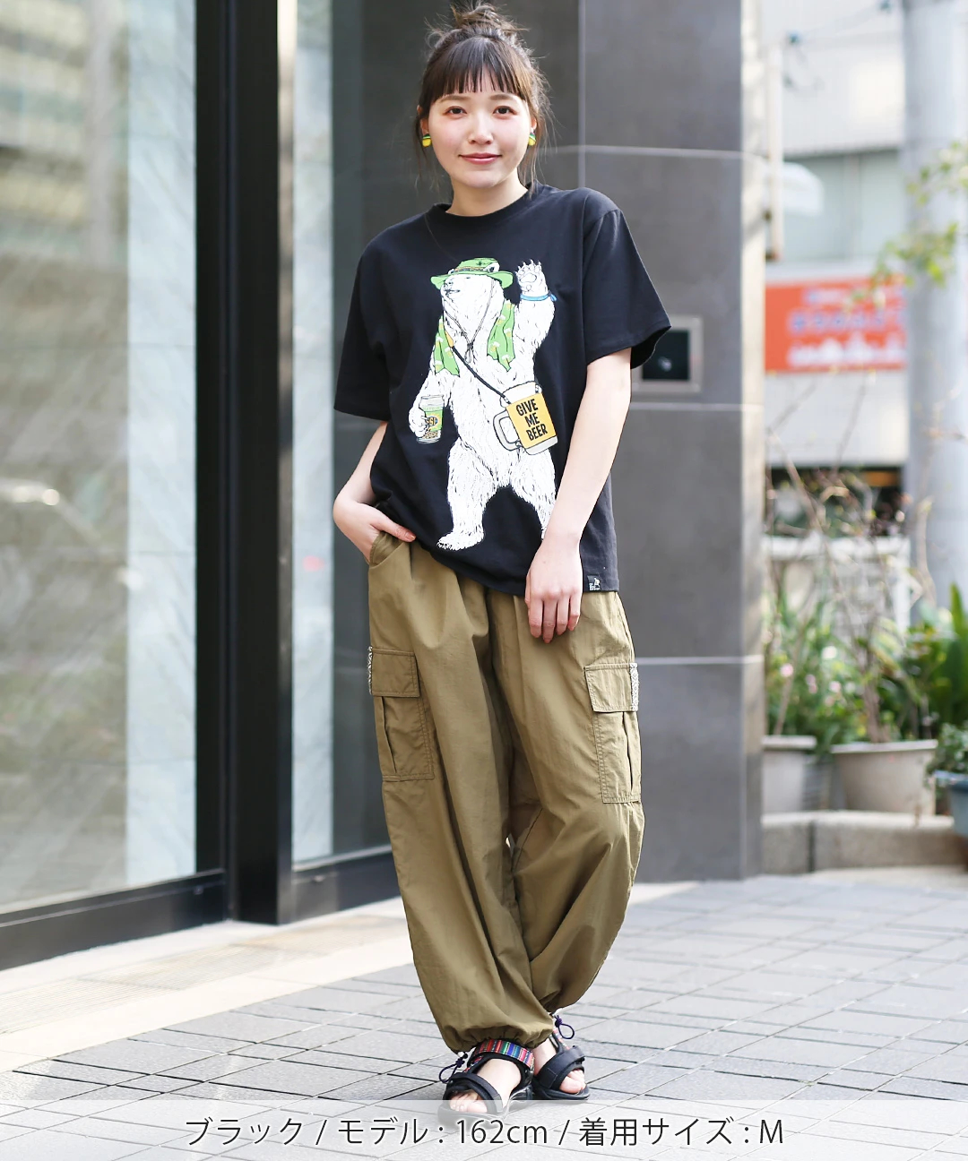 go slow caravan USAコットンフェスクマTシャツ【WEB限定】 / Tシャツ